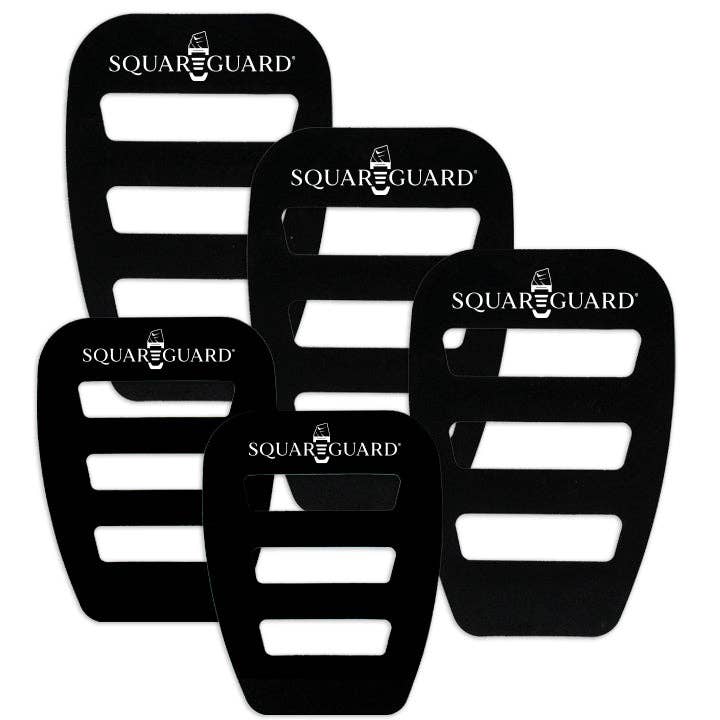 SquareGuard Pocket Square Holder 5-Pack (3 Regular & 2 Slim) for wholesale by POCKETSQUARES