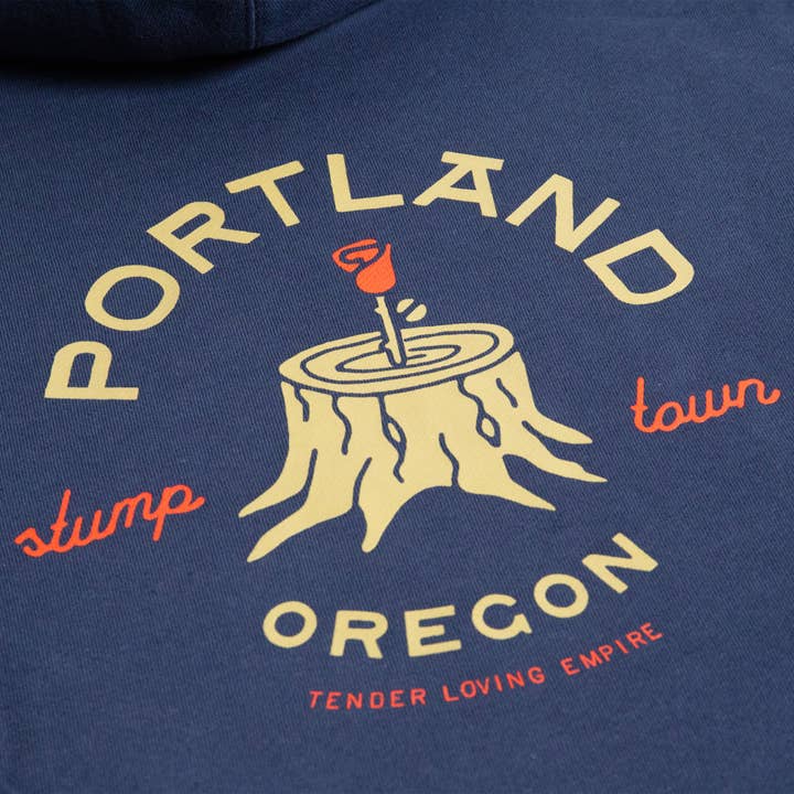 Tender Loving Empire - Wholesale Hoodie - Unisex - Portland Rose Stump Hoodie (Blue)2