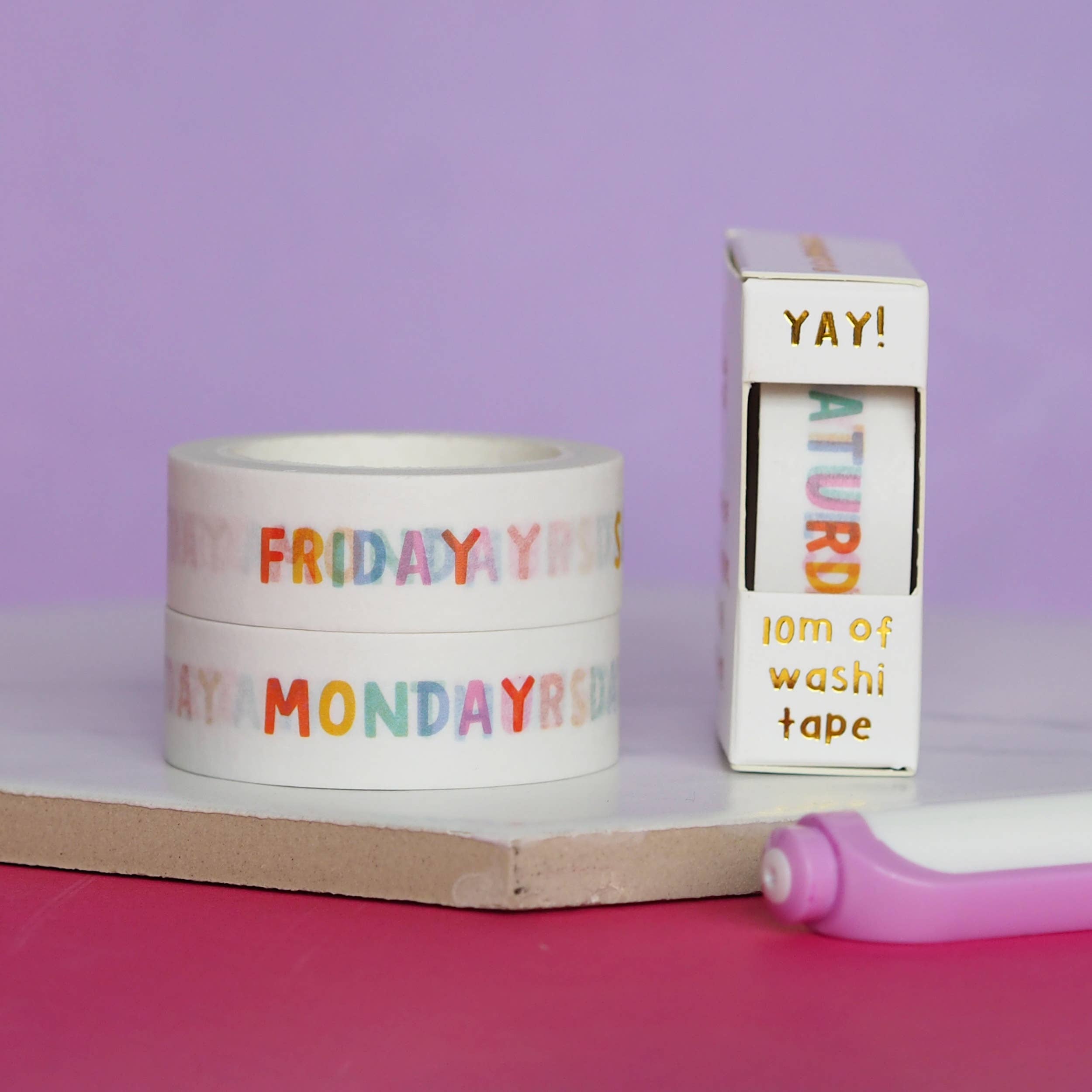 Nutmeg and Arlo - Wholesale Washi Tape - Days of the Week Organisation Washi Tape1