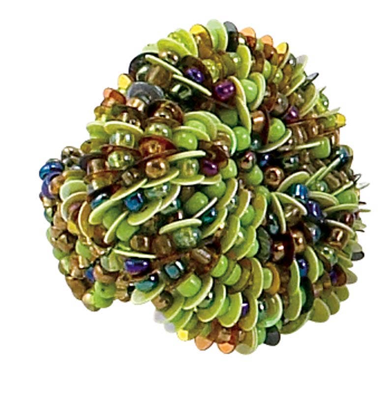 Benjamin International - Wholesale Band/Stacked Ring - Round Sequin/Bead Stretch Rings Ass'T0