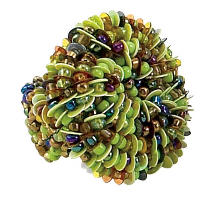 Benjamin International - Wholesale Band/Stacked Ring - Round Sequin/Bead Stretch Rings Ass'T