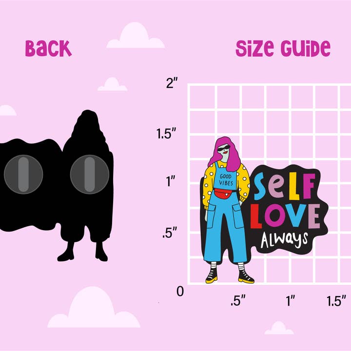 Neha Lee Designs - Wholesale Lapel Pin/Button - Self love always enamel pin1