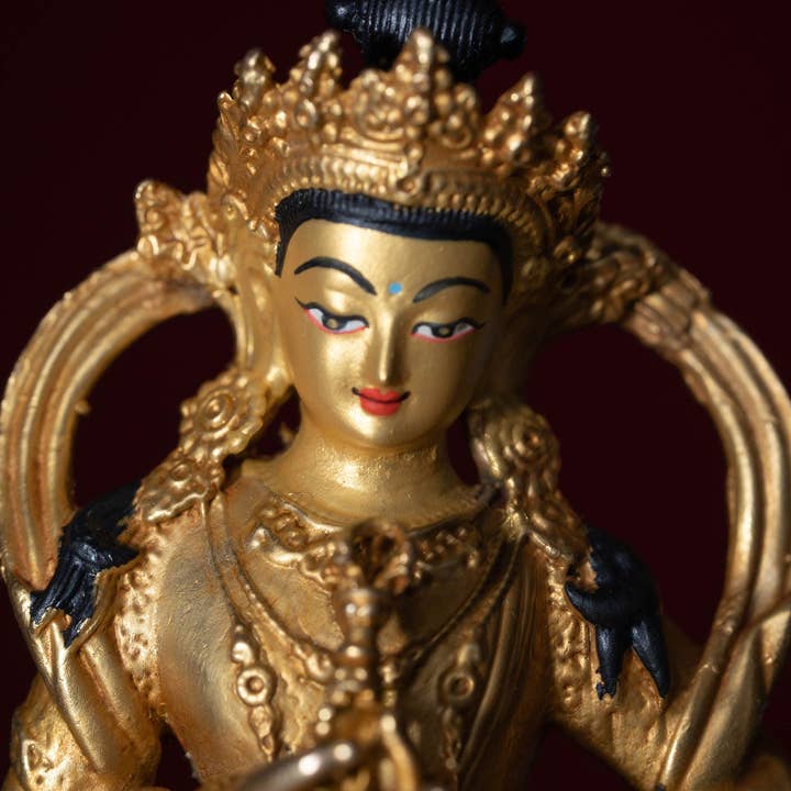 Lucky Thanka - Wholesale Sculpture - Vajrasattva Gold Plated Statue1