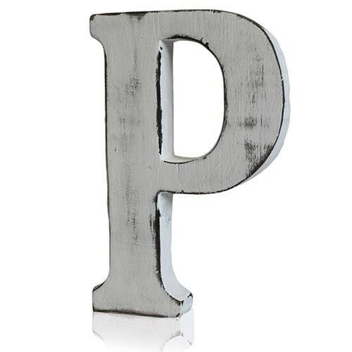 Shabby Chic Letters - P for wholesale by Ancient Wisdom