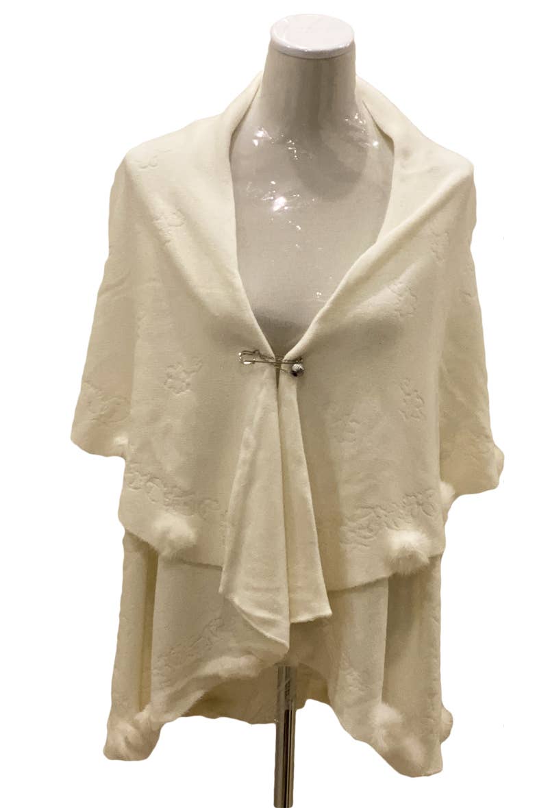 LINETA – wholesale Head scarf – Women's – Pompom poncho 5