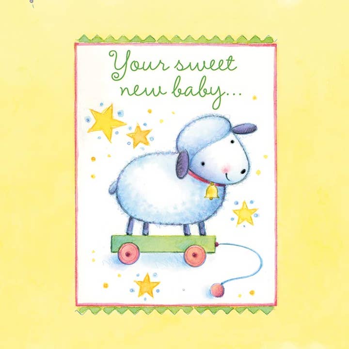 Legacy - Wholesale Baby Card - Baby Lamb - Faith Baby Congratulations Value Card