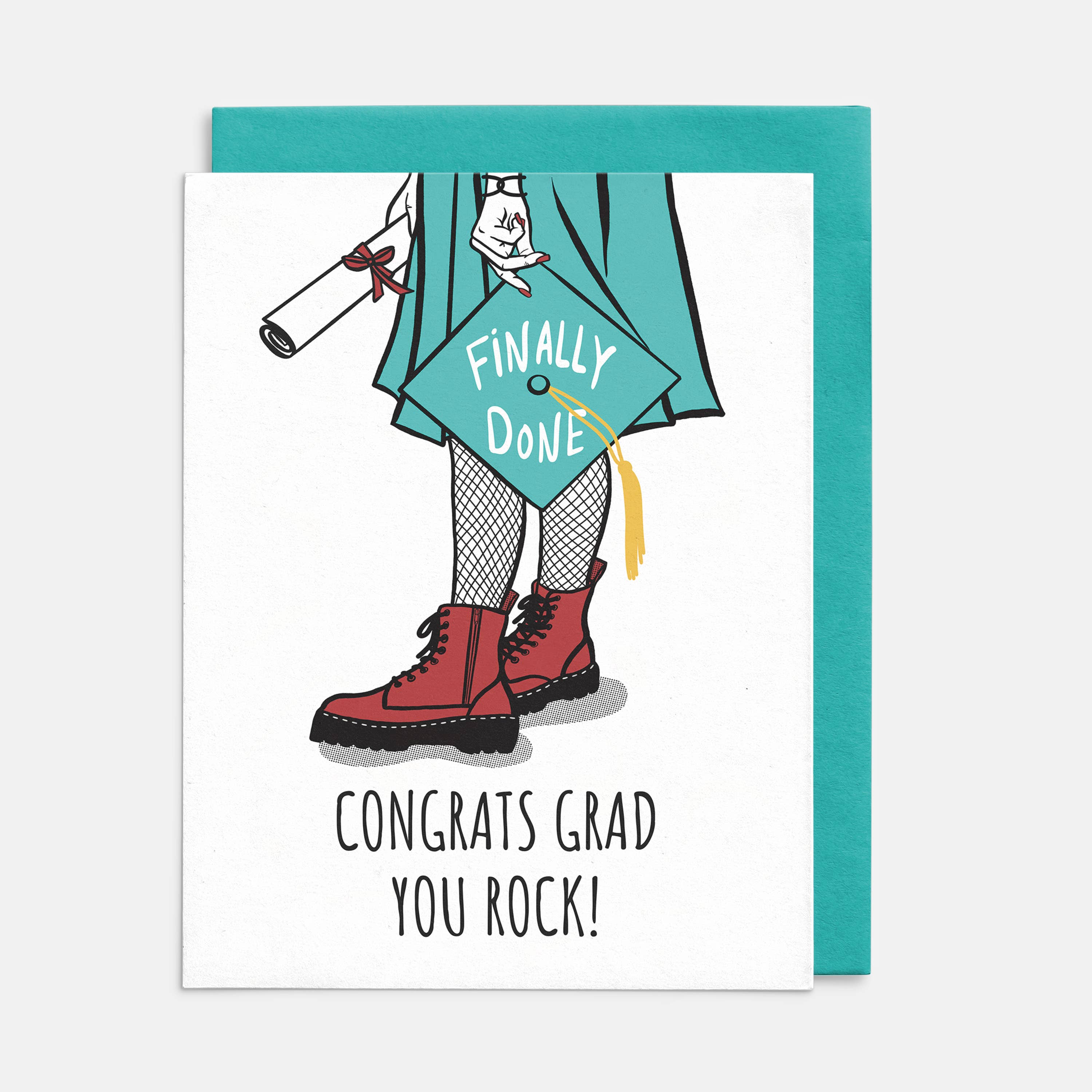 Rock'N Paper - Wholesale Graduation Card - Congrats Grad You Rock! Card1