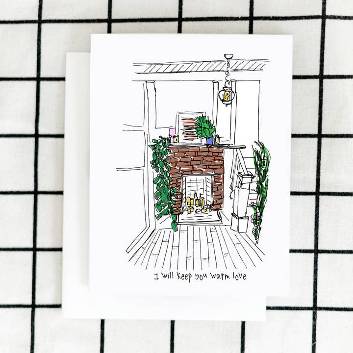 Fireplace Art Card for wholesale by ARTJADEN