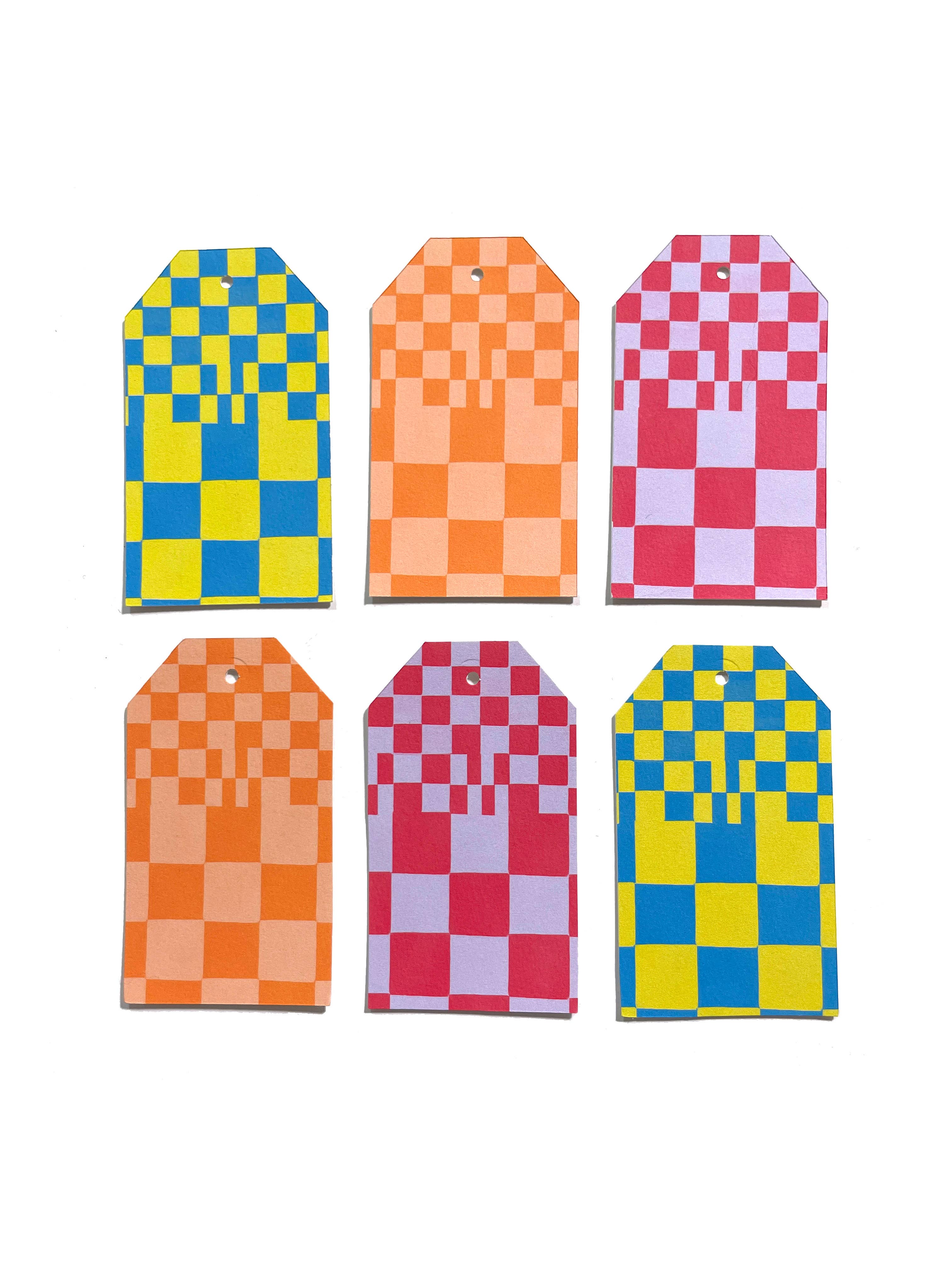 The Paper Curator - Wholesale Gift Tag - Checkered Gift Tag Set | Checkerboard Gift Tag | Gift Label0