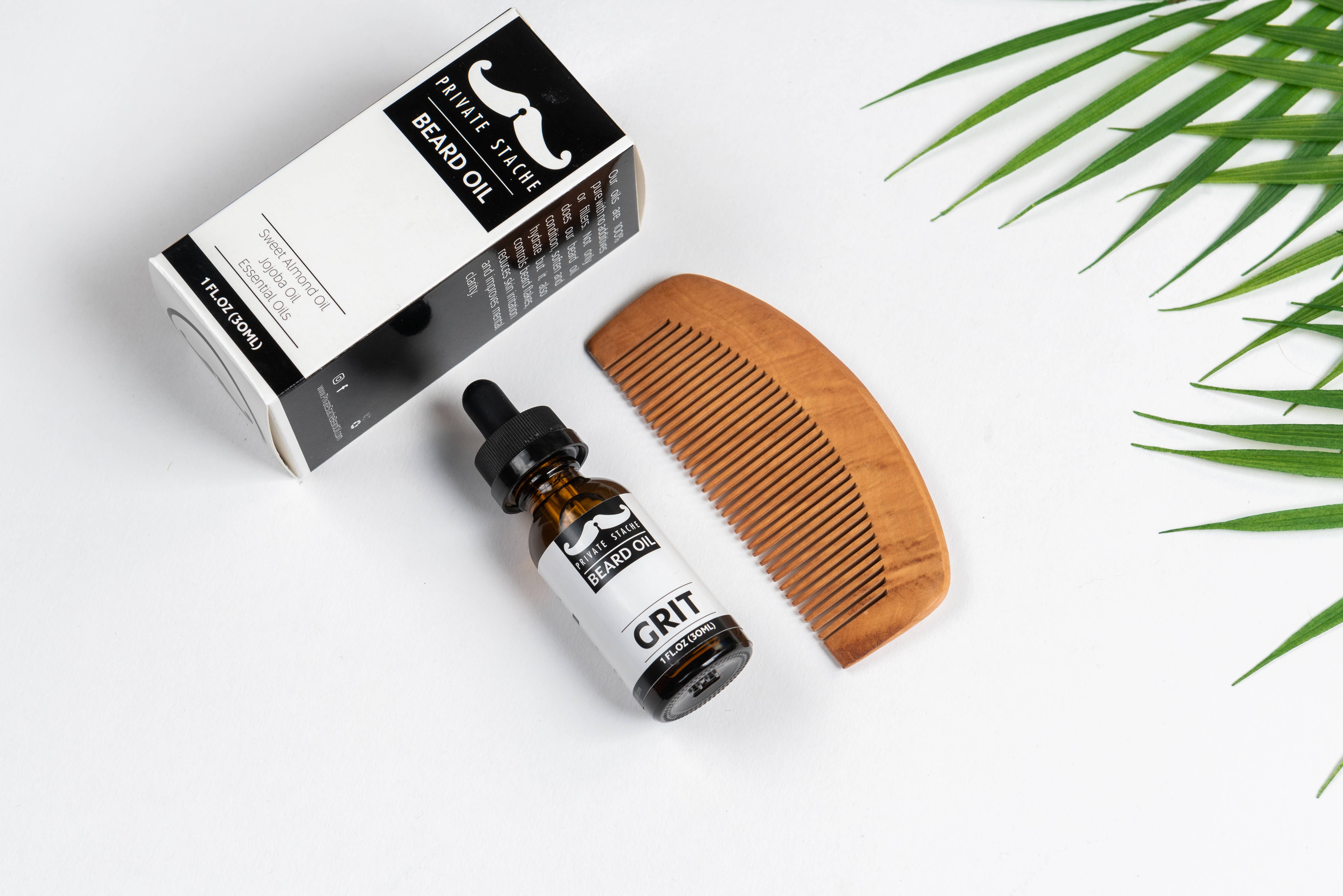 Private Stache - Wholesale Beard Styling Product - Beard Oil and Comb