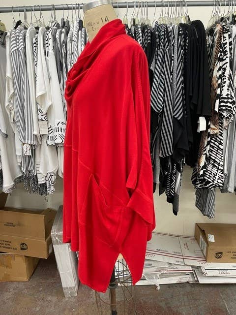 DAIRI - Vente Tunique – femme - 2126 Cow Neck Rouge1