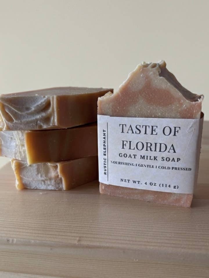 Savon au Lait de Chèvre Goût de Floride pour la vente par Rustic Elephant
