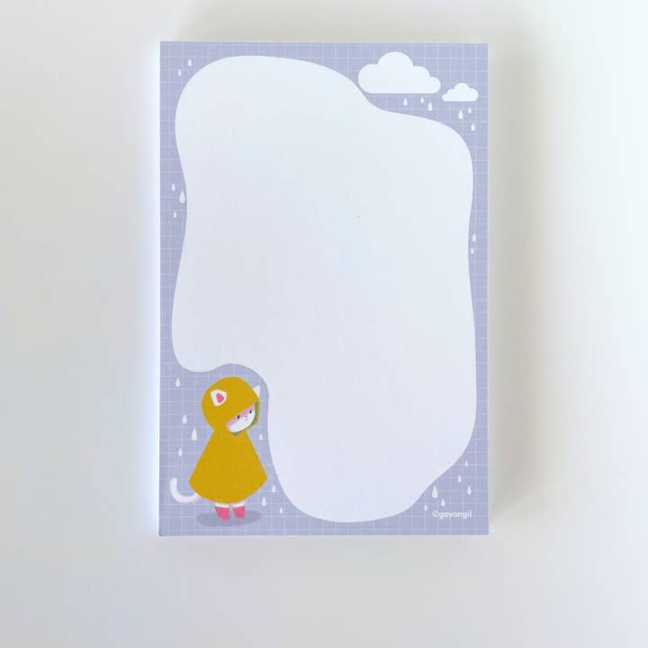 Rainy Cat Notepad - Memopad for wholesale by goyangii