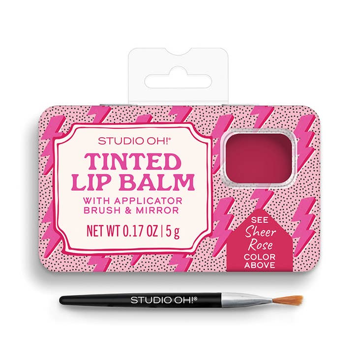 Studio Oh! - Wholesale Lip Balm Set - Charged Up Tinted Lip Balm & Brush Set0