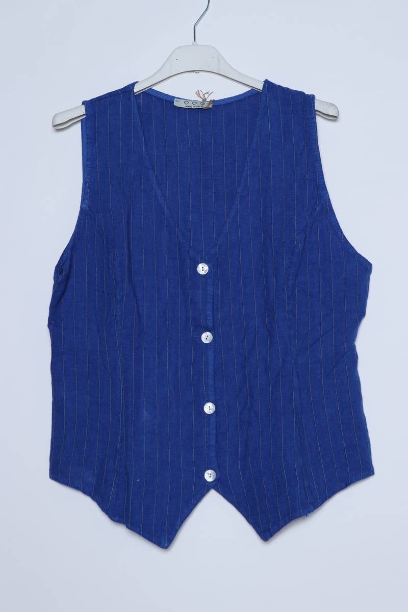 LÉA & LUC - Wholesale Button Down Shirt - Women's - Sleeveless shirt in 100% Linen REF. 51703