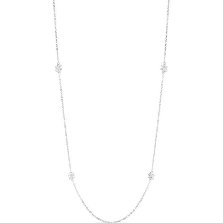 Collar largo de plata con cadena de margarita para venta al por mayor de Maree London