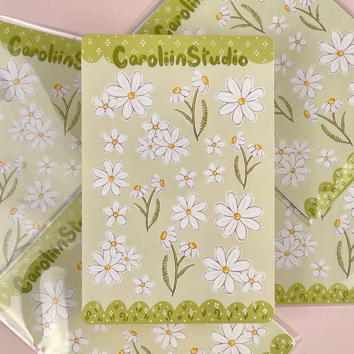 Daisy Days - Sticker Sheet for wholesale by Caroliin Studio