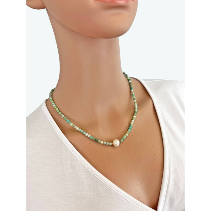 IST Jewelry - Wholesale Beaded/Pearl Necklace - Gemstones and Cultured Pearl Collar Necklace10