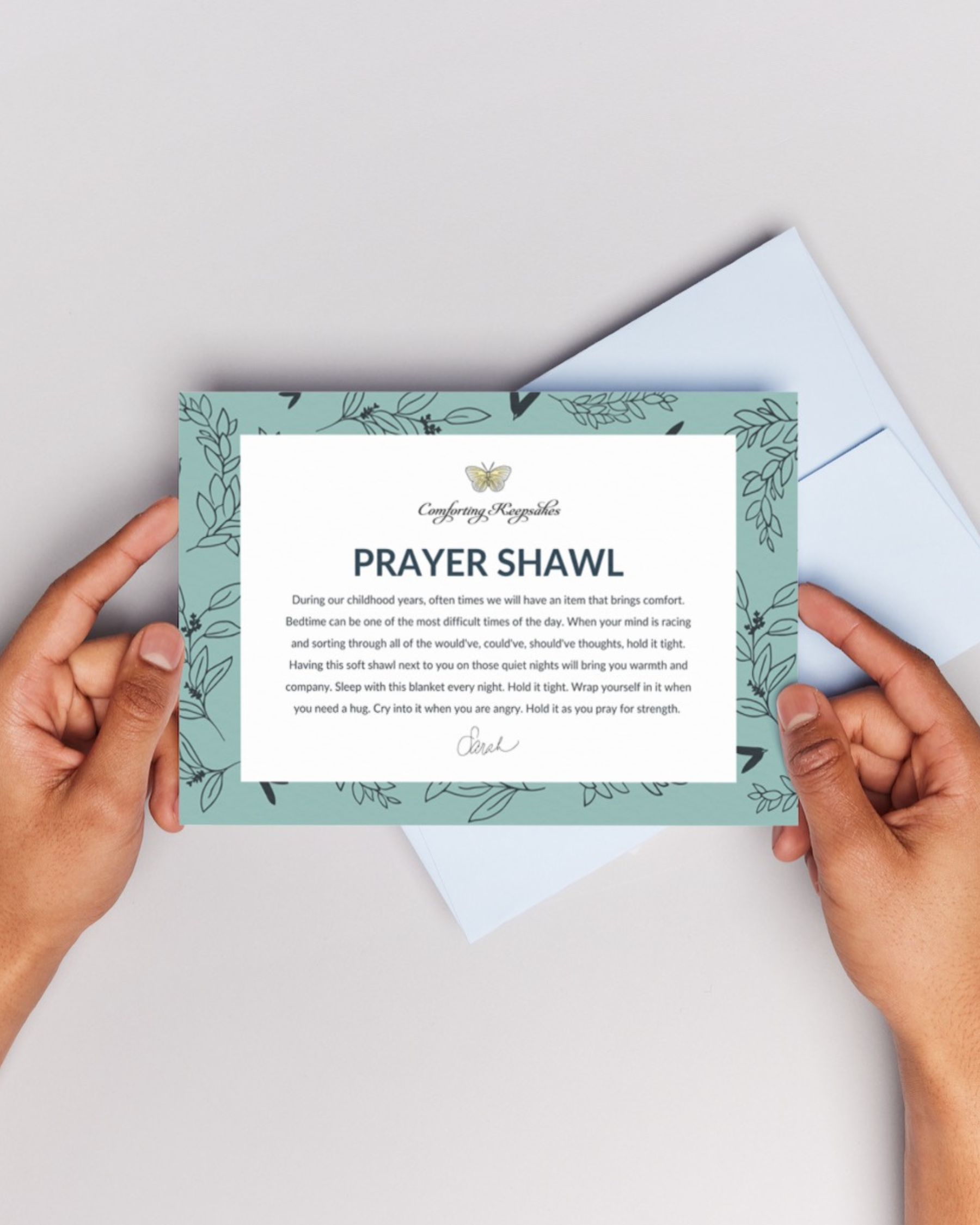 Comforting Keepsakes - Vente Plaids - Châle de prière de soutien émotionnel en chenille5