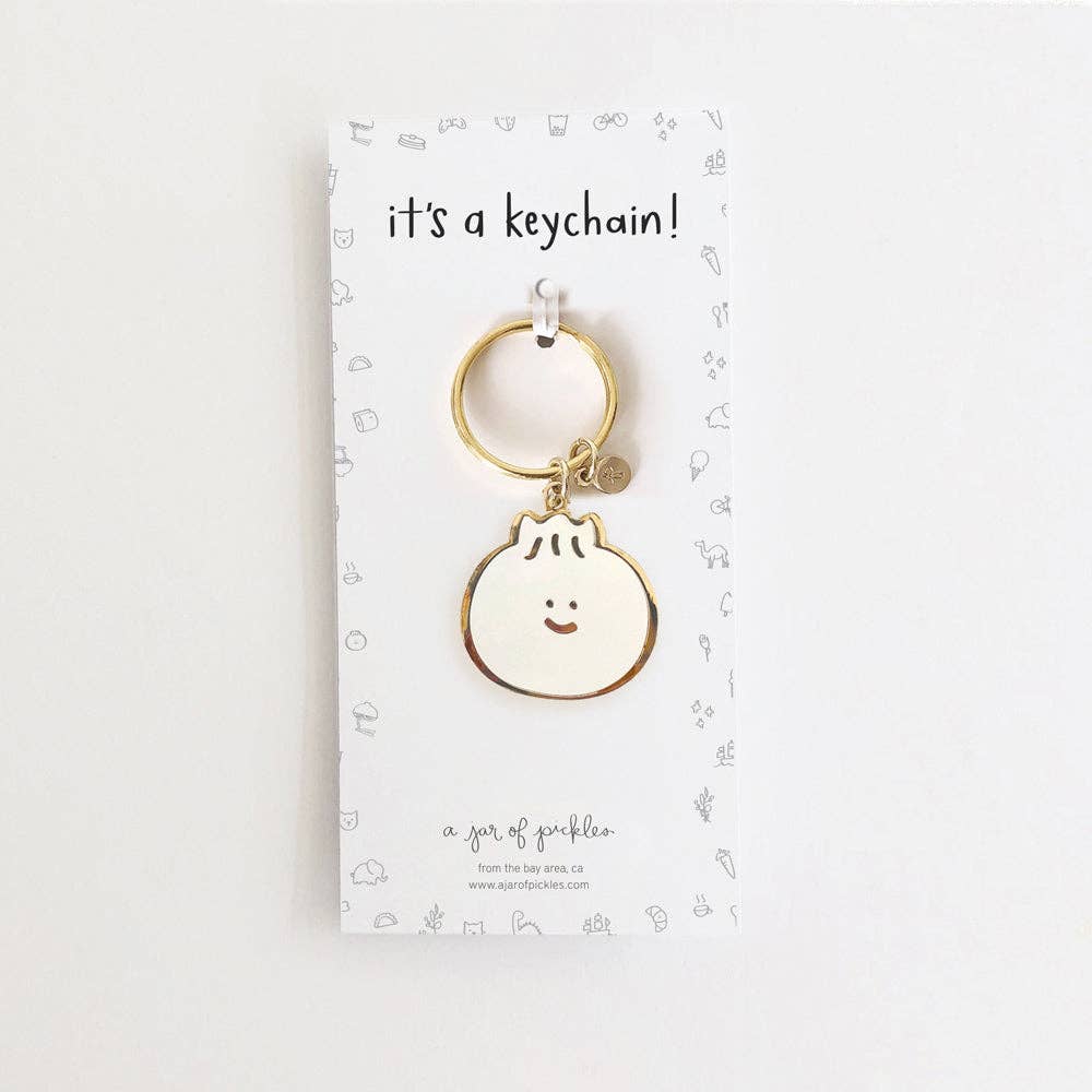 A Jar Of Pickles - Wholesale Keychain - Unisex - Bao Dumpling Enamel Keychain0