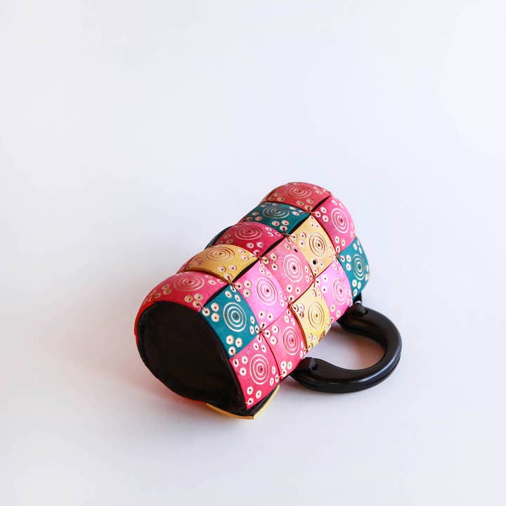 Fort the Label (previously Folk Fortune) - Wholesale Beach Bag - Rainbow Carved Coconut Beach Bag, coconut bag, coconut purse1