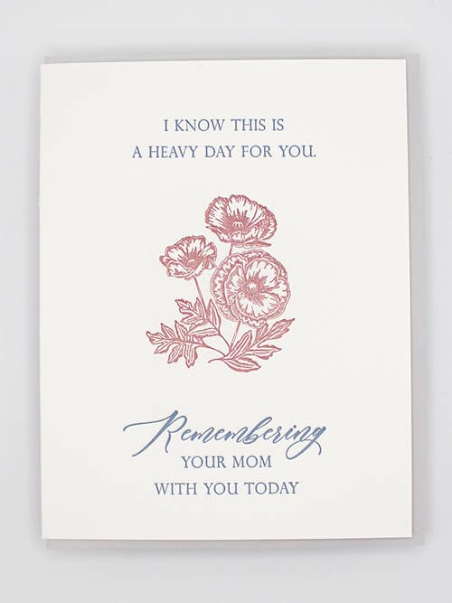 Kom ihåg din mamma med dig idag Letterpress Card för wholesale av Rust Belt Love Paperie