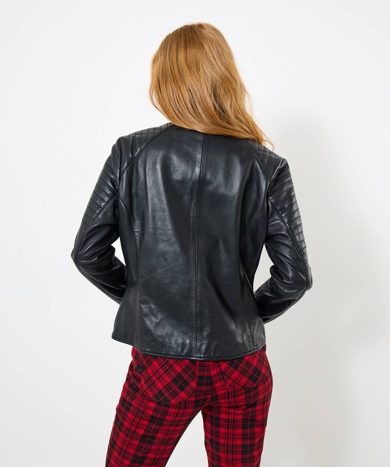 Black Victoria Zip Up Biker Jacket for wholesale on Faire5