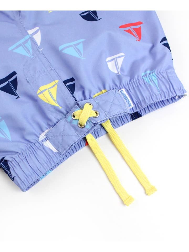 Blue Boys Down By The Bay Swim Trunks for wholesale on Faire
