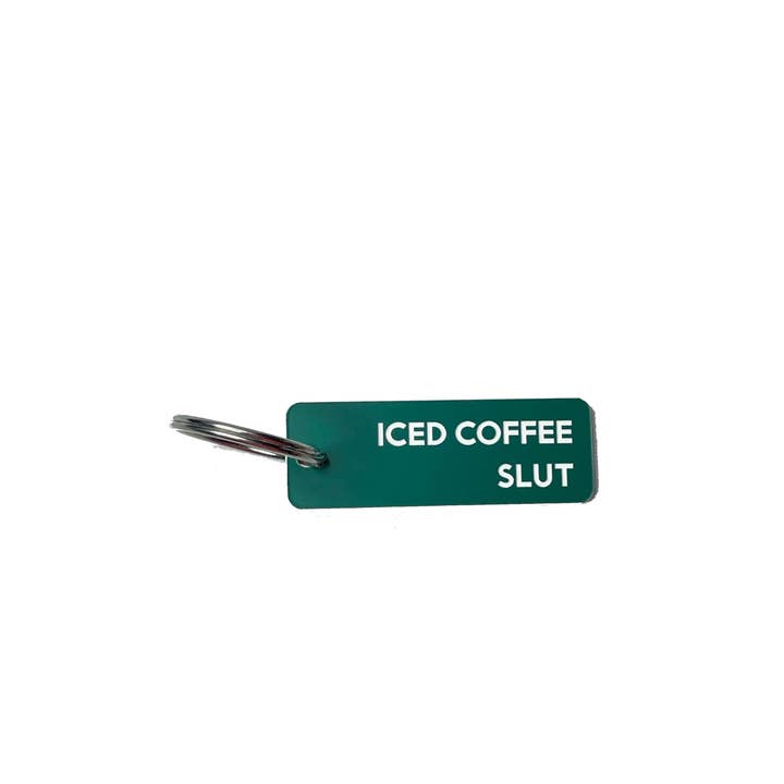 Calm Down Caren – Engroshandel Nøglering - Unisex – Iced Coffee Tøs - Akryl Nøgletag