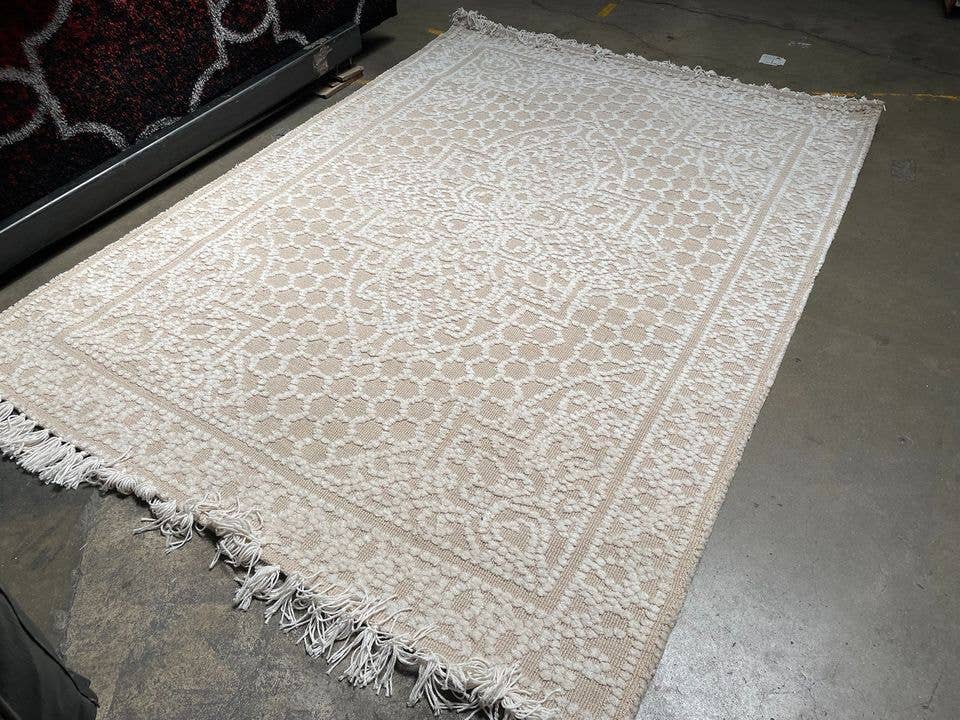home mart goods - Wholesale Area Rug - 5'3"x7'6" Feet Beige Cream Boho tribal Handmade Rug1
