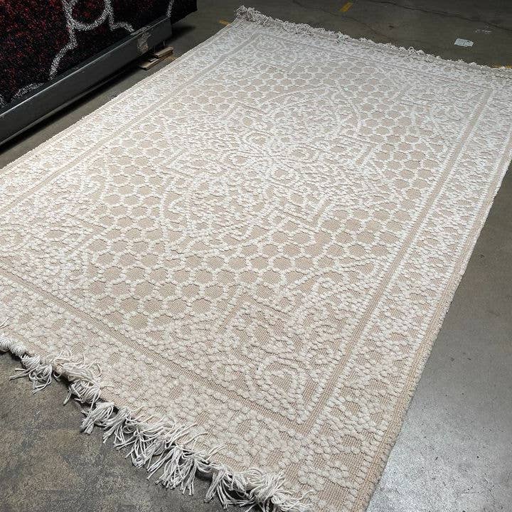 home mart goods - Wholesale Area Rug - 5'3"x7'6" Feet Beige Cream Boho tribal Handmade Rug1