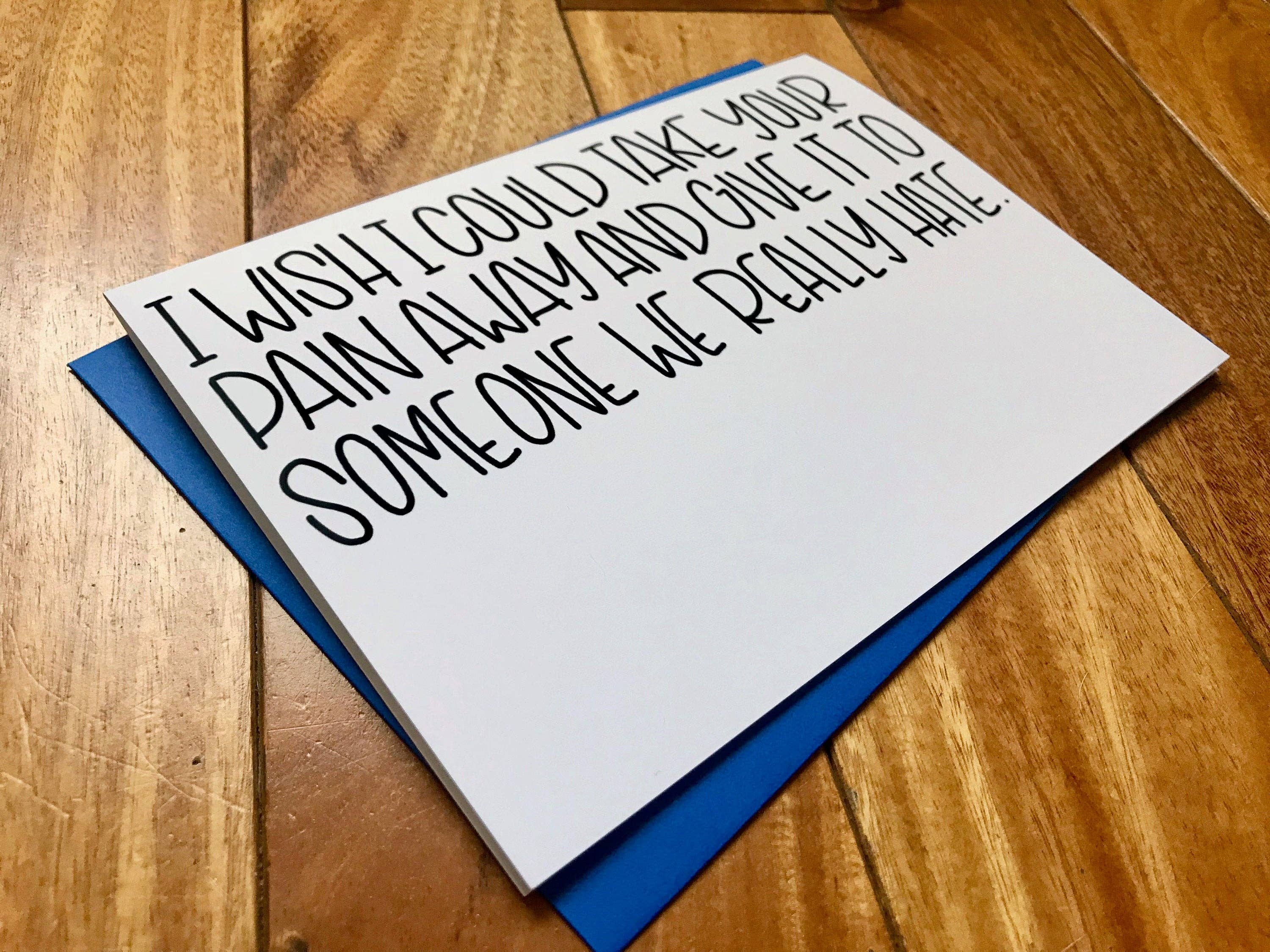 Stone Donut Design, LLC – Cartão de amor por atacado – Eu Queria Poder Tirar a Tua Dor Cartão de Amor1