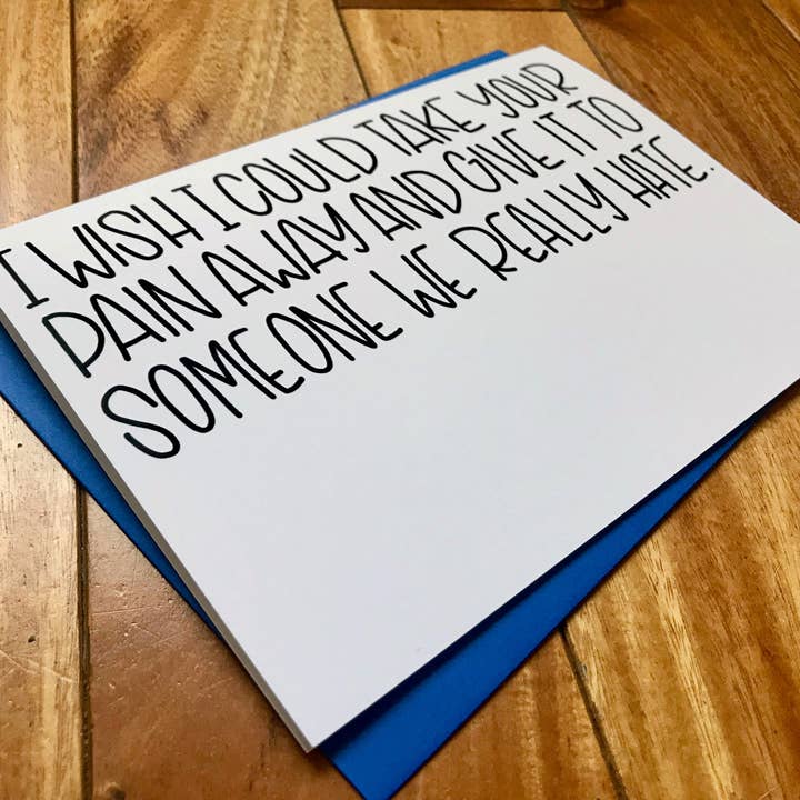 Stone Donut Design, LLC – Cartão de amor por atacado – Eu Queria Poder Tirar a Tua Dor Cartão de Amor1