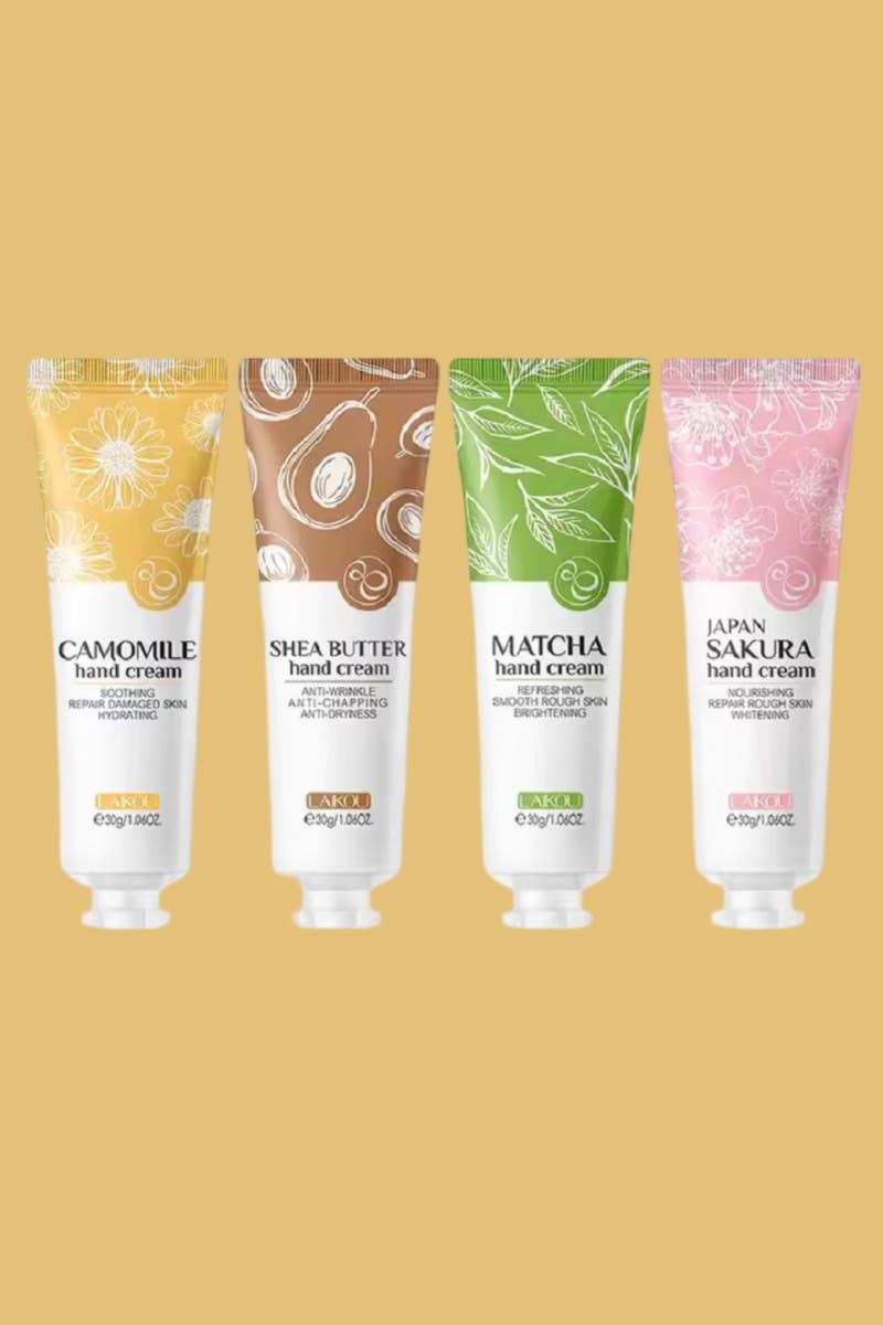 ASSORTED  ,.._ Moisturizing Hand Cream Set Of 4 (1set = $4) for wholesale on Faire2