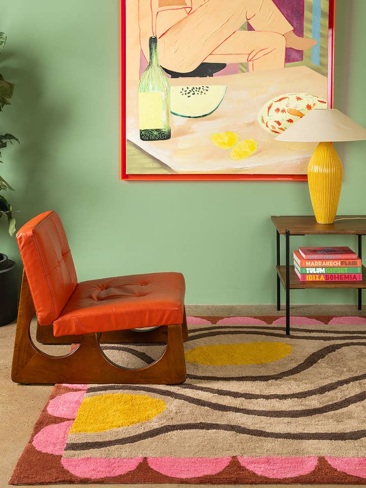 Madeleine Abstract Recycled Cotton Rug for wholesale by Ian Snow Ltd