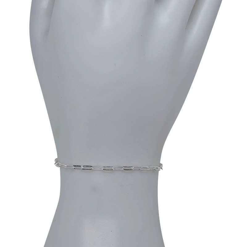 Amberman - Wholesale Link & Chain Bracelet - Italian Sterling Silver Bracelet 7″1