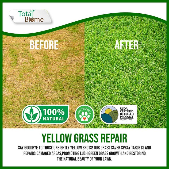 Total Biome – Fertilizante por atacado – Reparador de manchas no gramado e spray neutralizador de odores de urina para cães2
