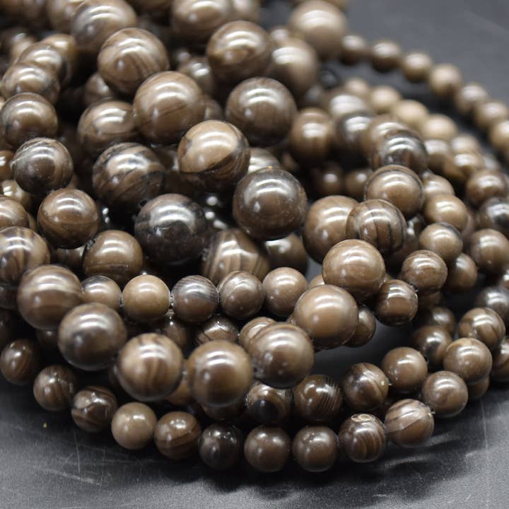 Perles de pierre précieuse en jaspe grain de café naturel de qualité A 14 pour la vente par Oriental Direct Craft Supplies