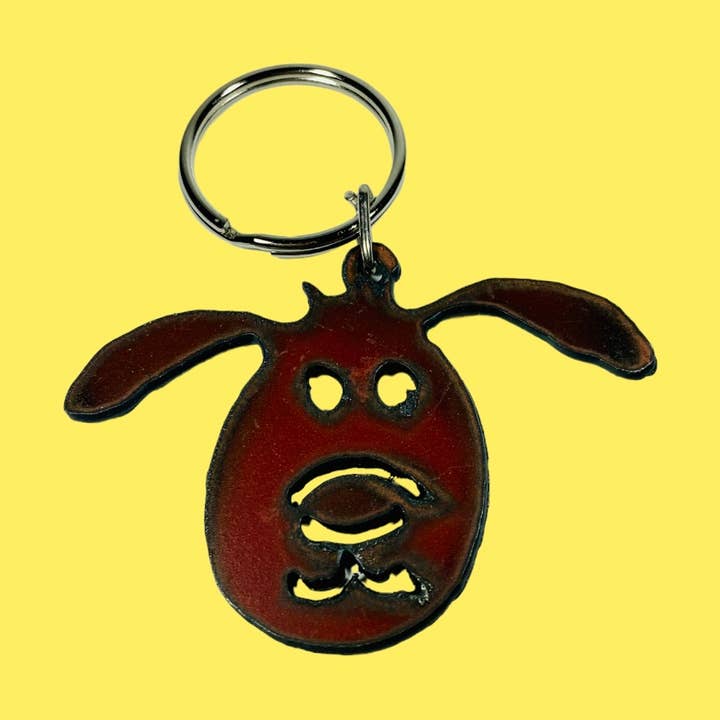 Dog keychain pet store dog lover rescue recycled Metal gift for wholesale by Whimsies