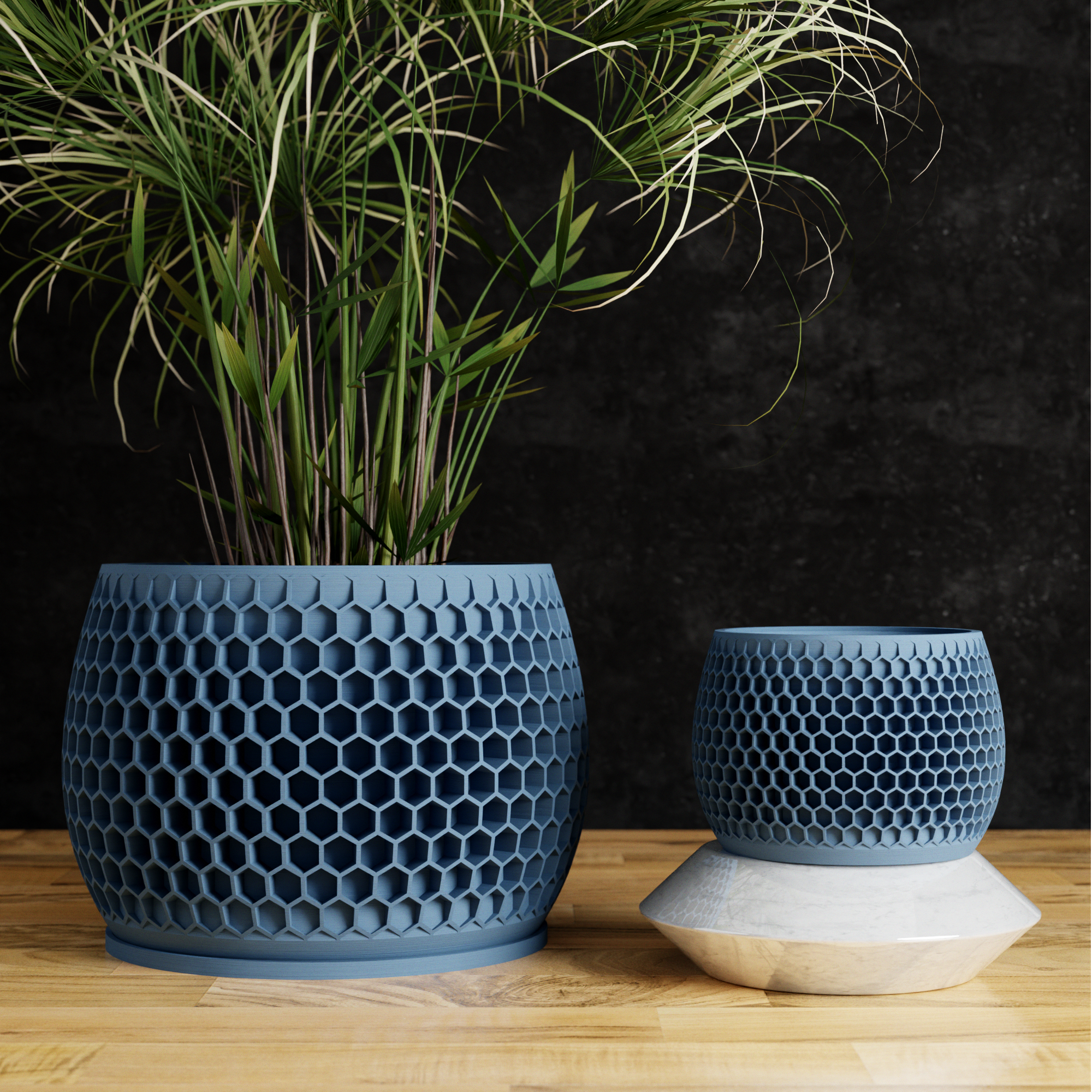 Modernized Pottery - Vendita all'ingrosso Vasi per piante - Vaso HONEYCOMB con motivo geometrico ispirato all'alveare9