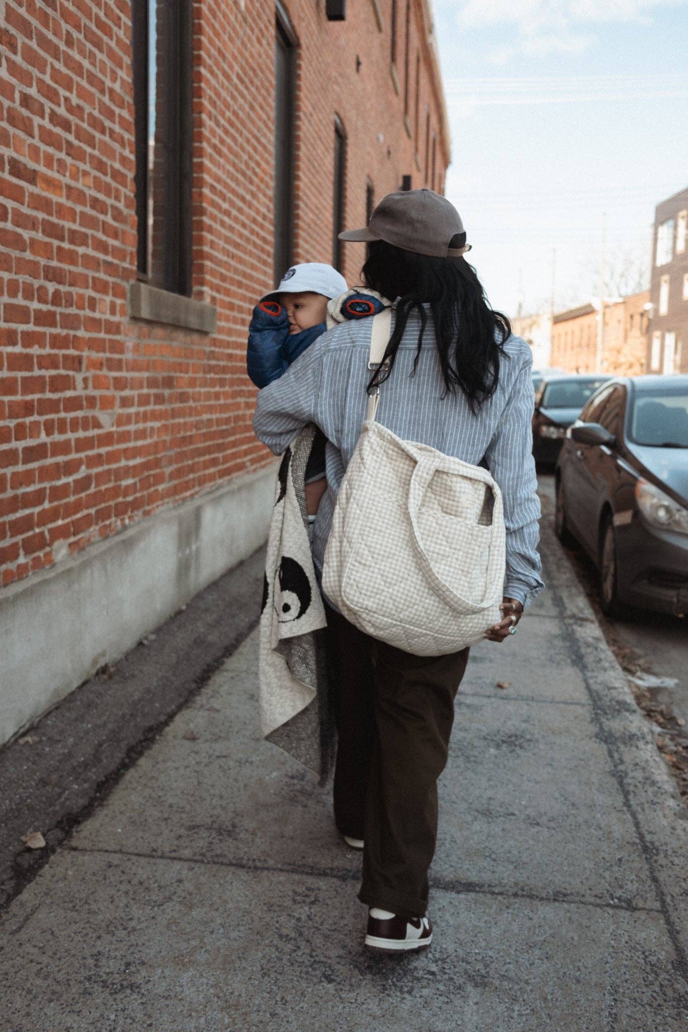 Dans le sac - Wholesale Diaper Bag - Baby - Organic cotton diaper bag - Gingham collection6