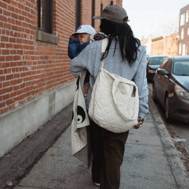 Dans le sac - Wholesale Diaper Bag - Baby - Organic cotton diaper bag - Gingham collection6