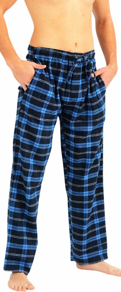 Eastern Off Price - Vendita all'ingrosso Pantaloni del pigiama - Uomo - Pantaloni pigiama da uomo in flanella a quadri Royal-Navy Norty 407712