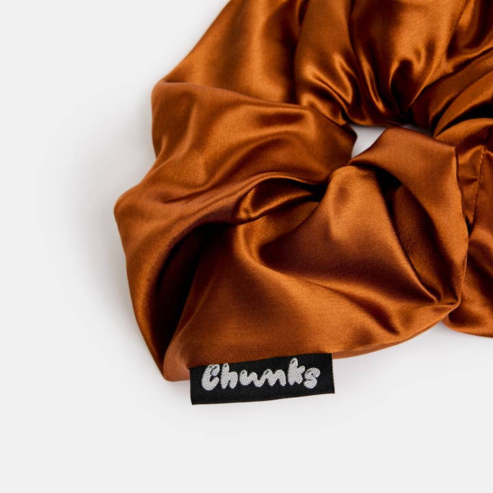 CHUNKS - Wholesale Scrunchie - Women's - Silk Tie Scrunchie in Baguette