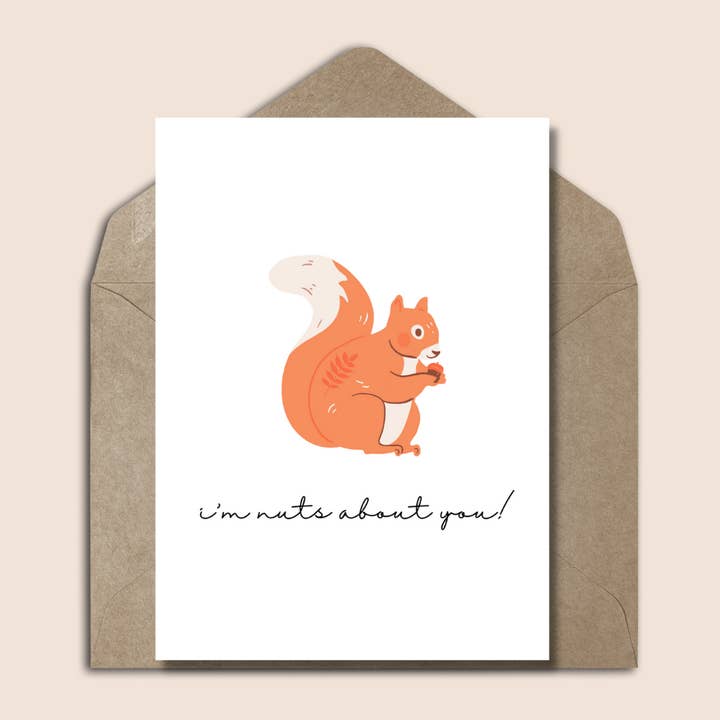 Grußkarte Love Funny mit Eichhörnchen für den Großhandel von Studio Mo