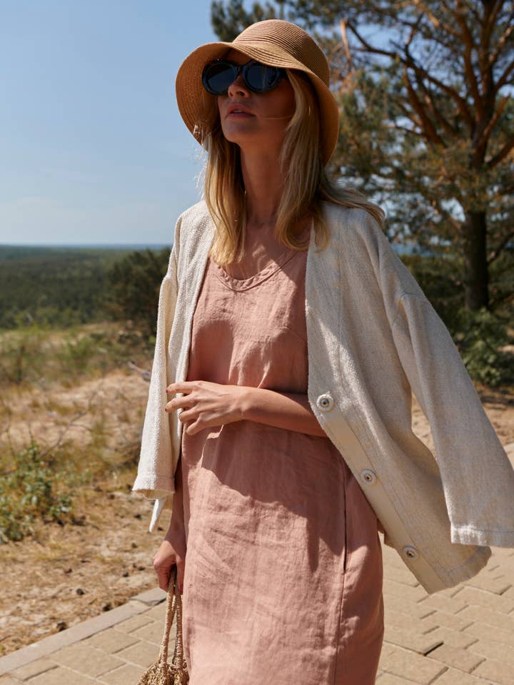 Sauths - Vendita all'ingrosso Vestito - Donna - Nida - Abito in Lino in Vari Colori4