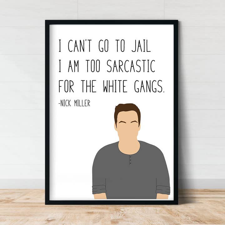 Nick Miller "Cárcel" Cita Impresión | Impresiones de New Girl para venta al por mayor de Callisto Design House