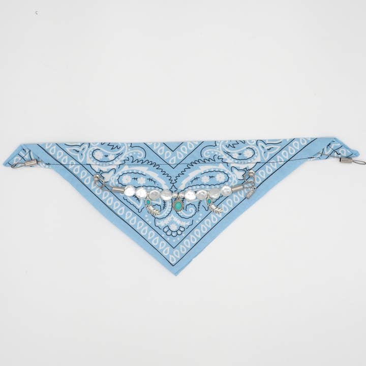 Bandana-Halsband Blau Blue Cactus für Hunde und Katzen für den Großhandel von Aura