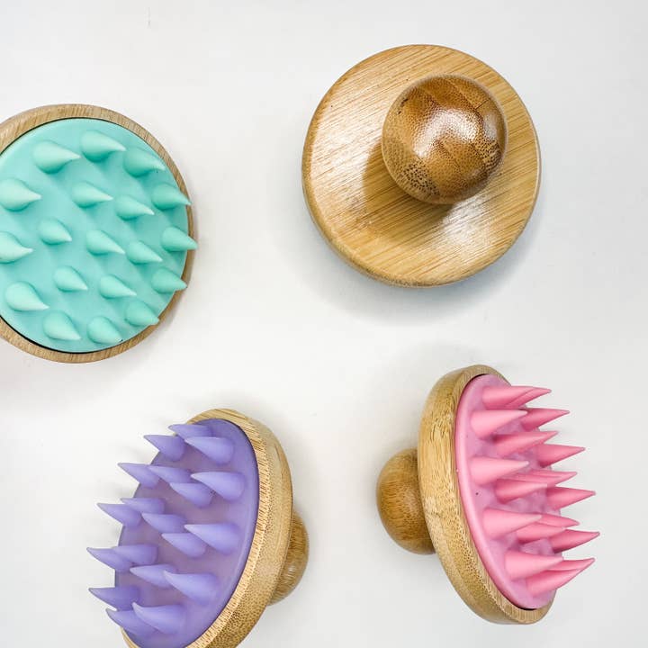 Smile Boutiques - Wholesale Head scratcher/massager - Silicone Bristle Shampoo Brush - Eco Friendly Scalp Massager6