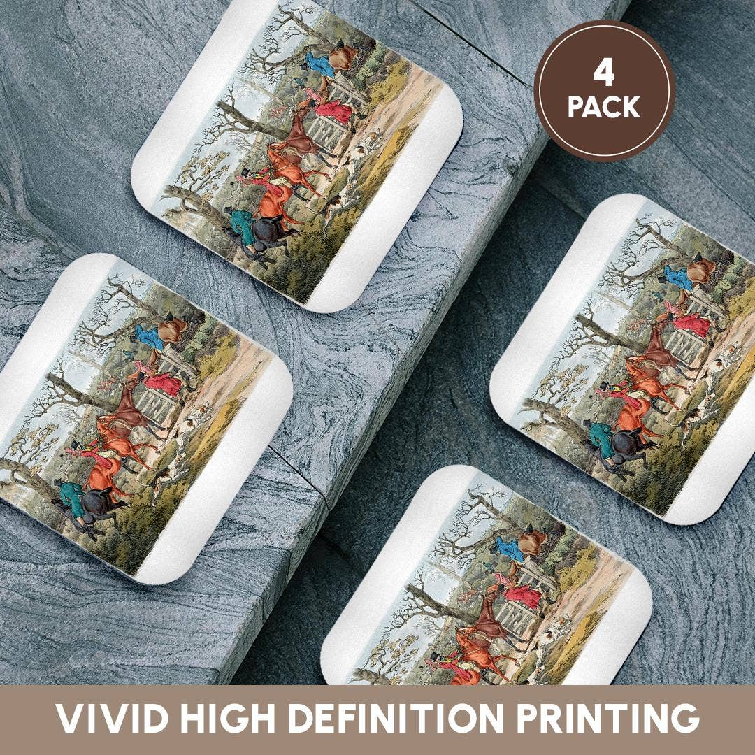 3dRose - Wholesale Onderzetters - 3dRose, Vintage Vossenjacht Scène, Onderzetter12